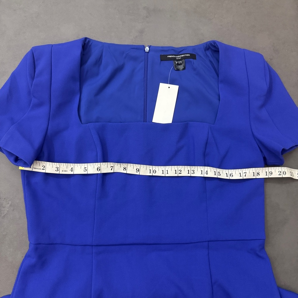 French Connection Royal Blue Whisper Short Sleeve Sheath Dress‎ - Picture 5 of 6